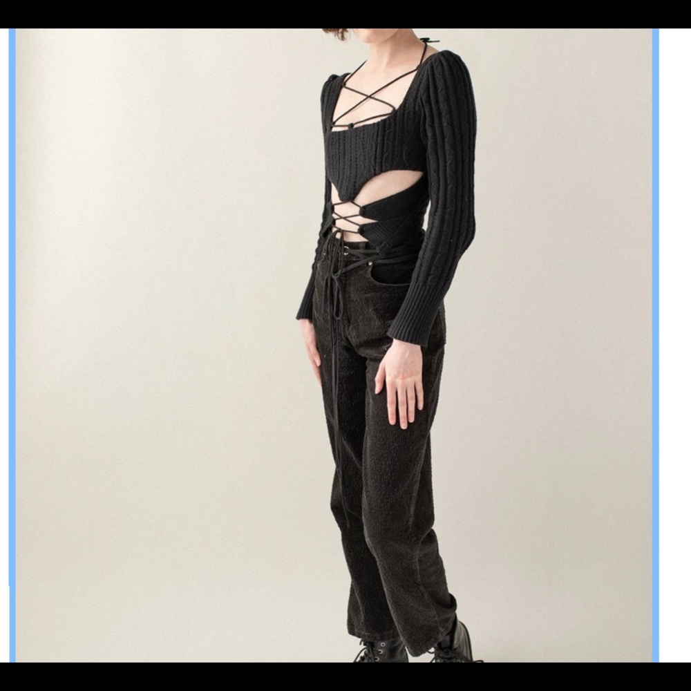 Almost.on.time custom upcycled corset sweater